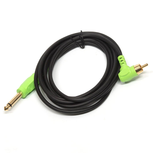 Critical Magnetic 90 Degree RCA Cord (7') Green and Black - Ultimate Beauty