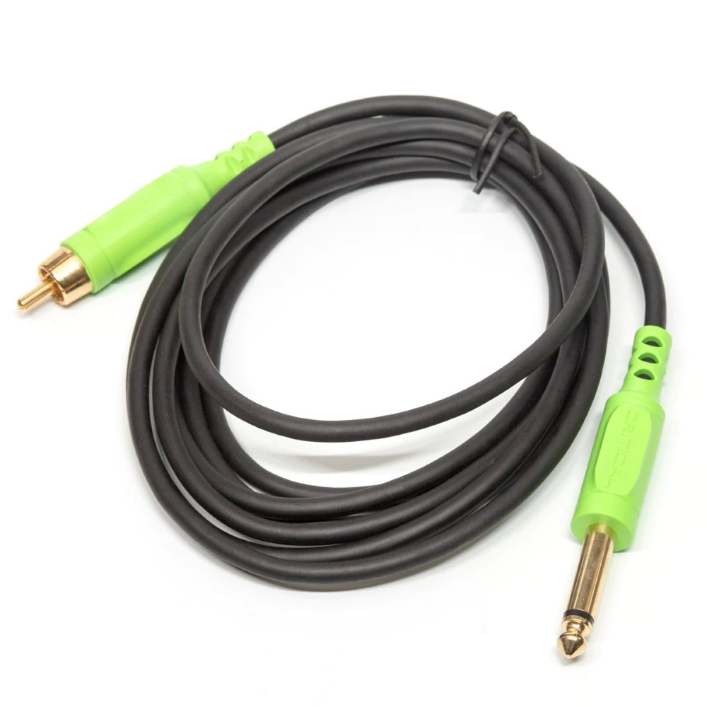 Critical Magnetic Straight RCA Cord (7') Green and Black - Ultimate Beauty